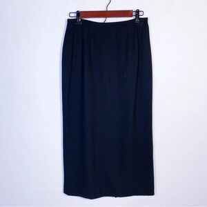 Vintage Evan Picone 100% Wool Black Maxi Skirt